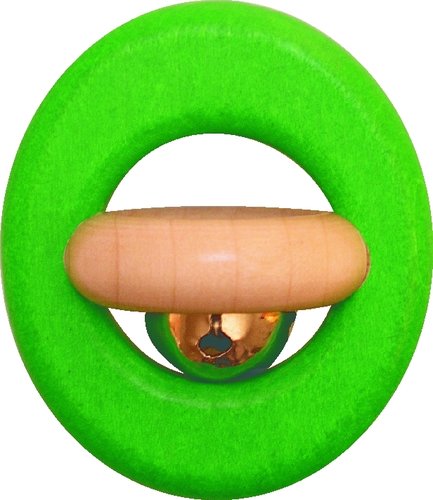 Baby Rassel Model Ring grün mit Glöckchen